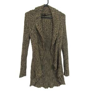 Apt.9 Brown Knit Cardigan Sweater‎ Womens sz PXS Coastal Cottagecore Neutral